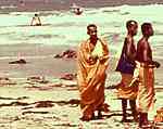 beach at Vung Tau, monks in foreground - photo Gerry LLoyd